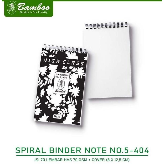 

NEW Bamboo Binder Note Book No.5 - 404 [20 Pcs]