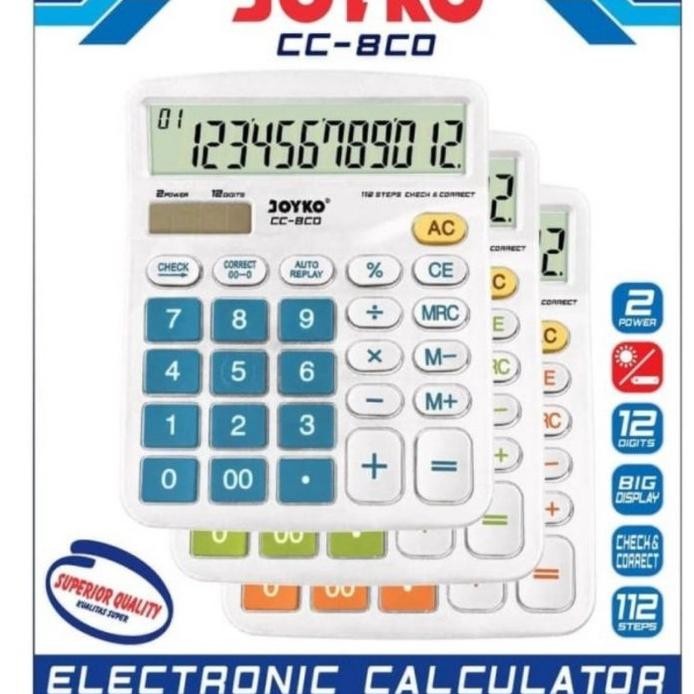 

Calculator Warna Joyko Cc 8Co 12 Dit Che Correct Kalkulator Cc8Co