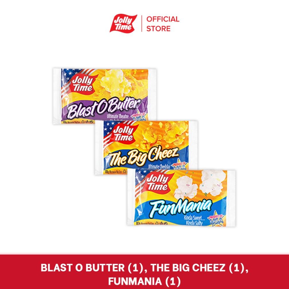 

Jolly Time - Paket Movie Fun (1BOB, 1FM, 1TBC) - Mircowave Popcorn -Live