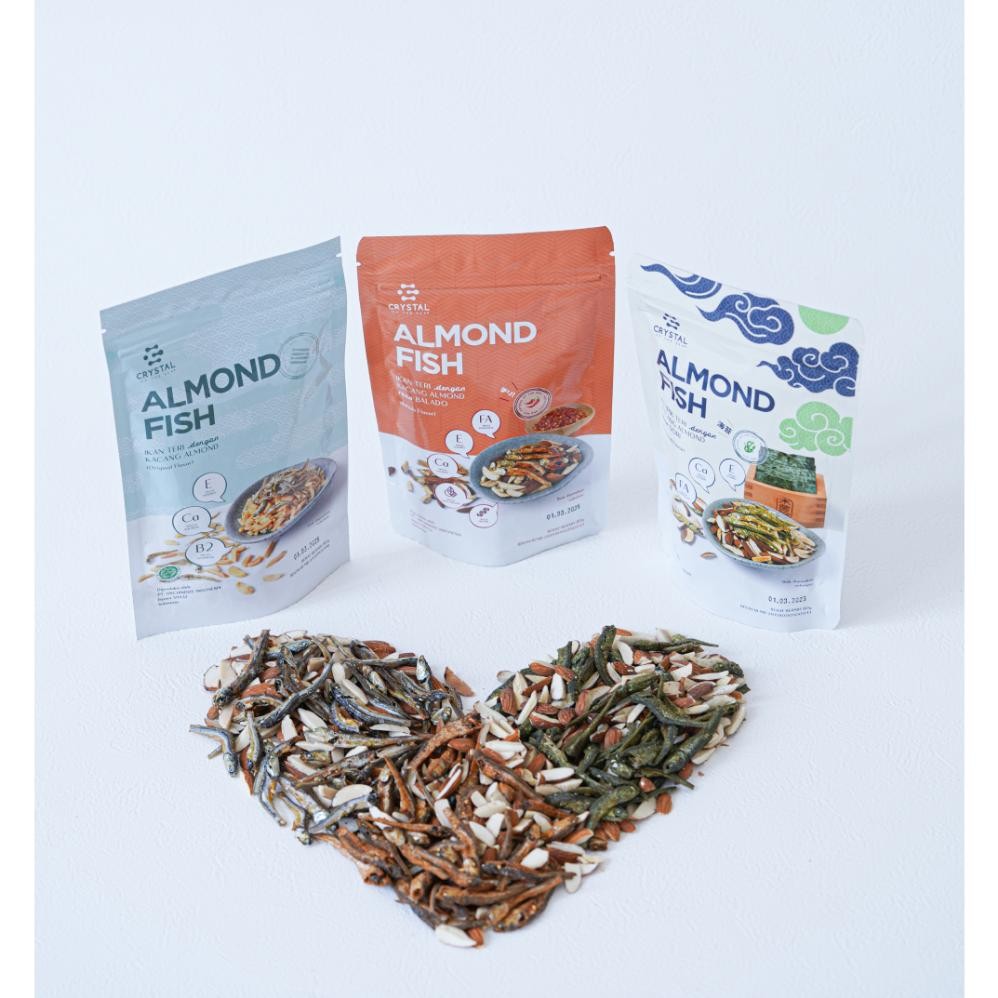 

Crystal of the Sea - Set of 3 Pouch Almond Fish Snack (, Seaweed & Balado)