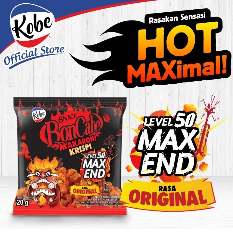 

BonCabe Snack Makaroni Krispi Level 50 Max End - 1 Karton isi 60pcs