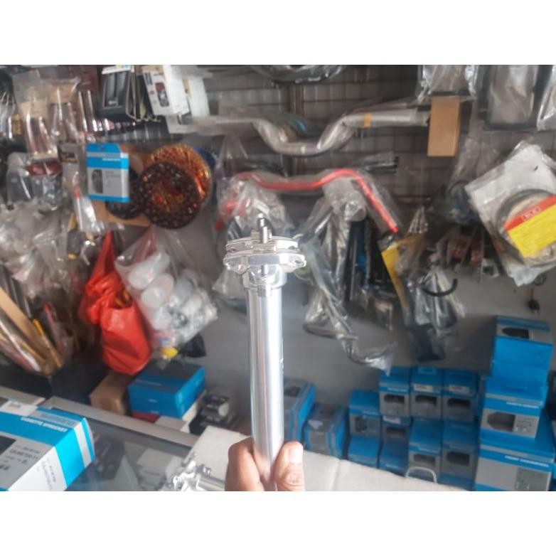 SEATPOST GT HALF5 25.4 - 27.2 - 28.6 SEATPOST ZOOM 25.4 CHROME SILVER TIANG SADEL CLASIC ALLOY