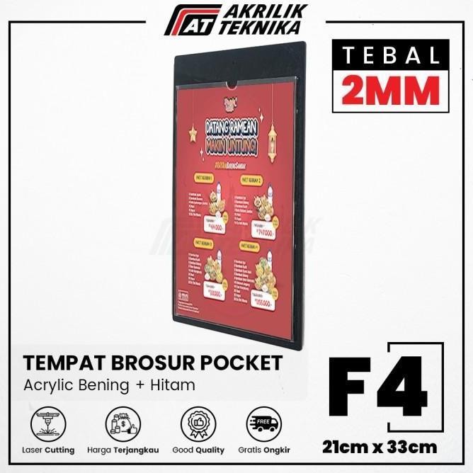 

READY ACRYLIC POCKET FRAME / AKRILIK THICKER / AKRILIK BROSUR F4 2MM HITAM