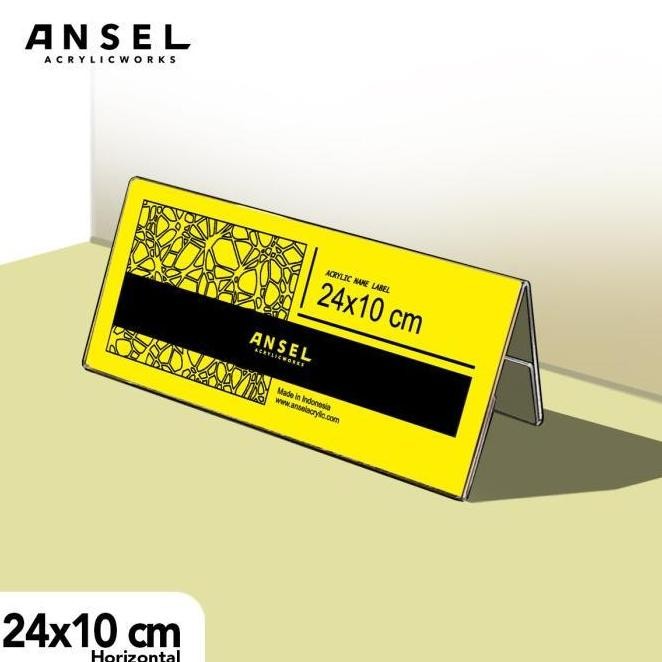 

NEW ACRYLIC NAME LABEL / TIPE TENDA / DISPLAY STAND HARGA AKRILIK 24X10 CM