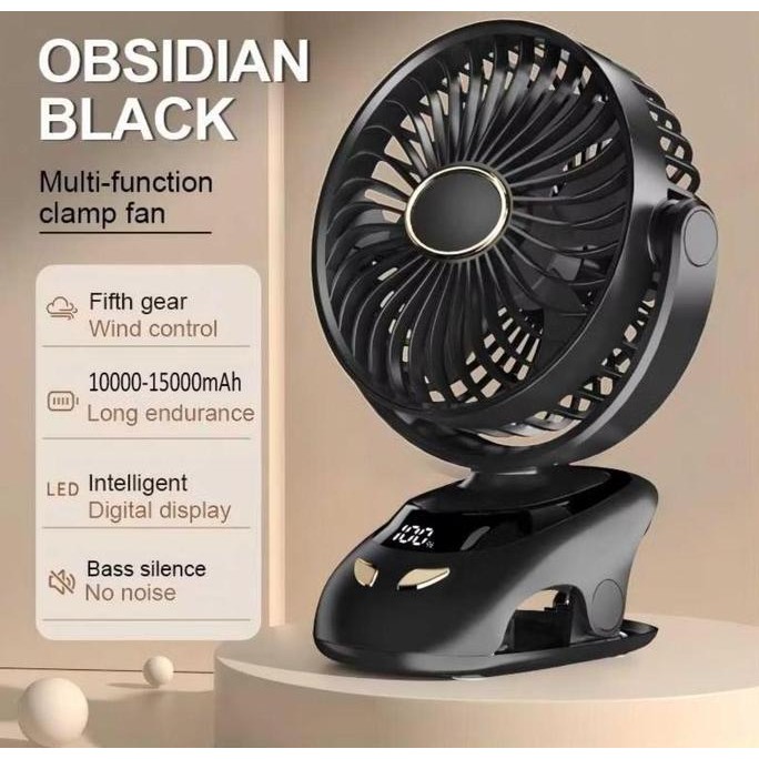 Alliance Kipas Angin Mini 10000Mah/15000Mah Dengan Baterai Polimer Dan Lampu Malam Ada Lampunya Seo