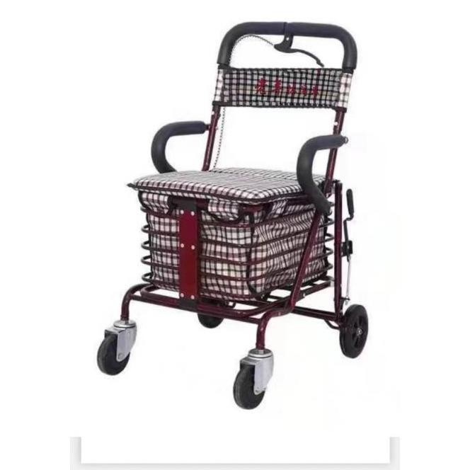TERBARU WALKER RODA LANSIA TROLI DUDUK KURSI RODA TROLI LANSIA ALAT BANTU JALAN LANSIA