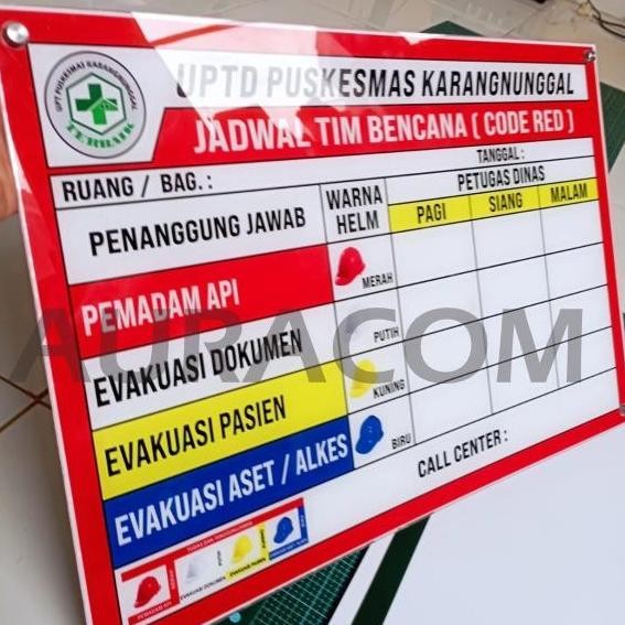

Papan Code Red Akrilik Siap Pakai