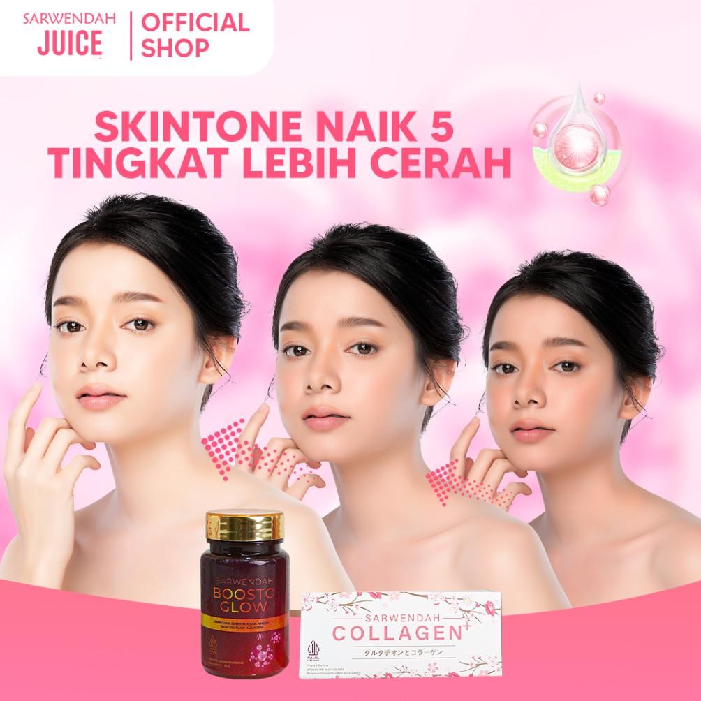 Sarwendah Juice (Isi 2) Sarwendah Collagen 5 Sachet & Boostoglow 50gr - 2 Pcs