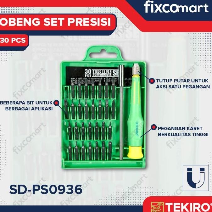 Tekiro Obeng Set Presisi 30 Pcs / Obeng Presisi