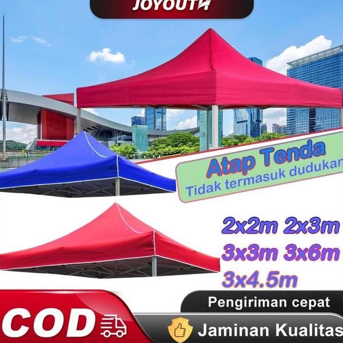 JOY Terpal Tenda/Atap Tenda Lipat/AtapTenda Lipat 3x3/2x2/2x3 Terpal Atap Anti Panas Kain Oxford 600