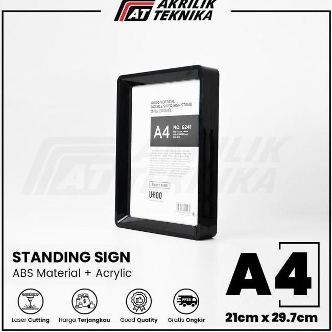 

READY STANDING SIGN A4 / DISPLAY TEMPAT BROSUR / TENT CARD HOLDER ACRYLIC