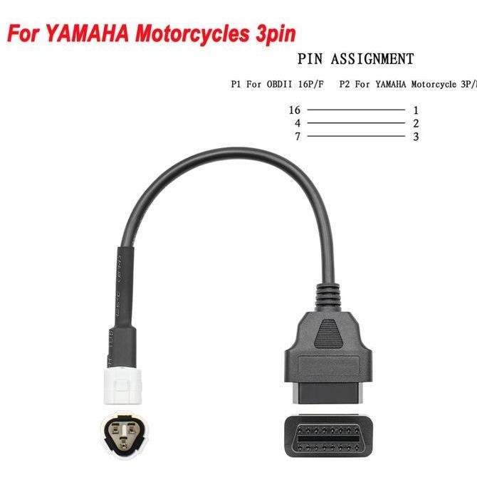 READY ODB2 OBD YAMAHA KABEL ADAPTER OBD YAMAHA 3 PIN-1
