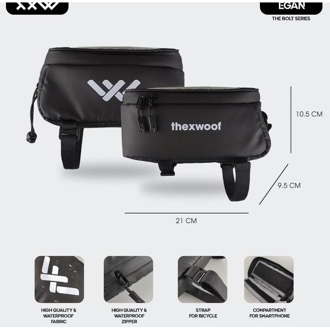 The X Woof Mcycle2To Tas Frame Sepeda Tas Stang Sepeda Cycling Bag Frame Bag Handlebar Bag Tas Depan