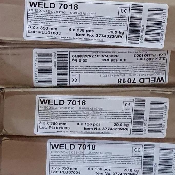 TERBARU - Kawat Las ESAB 7018 3,2MM