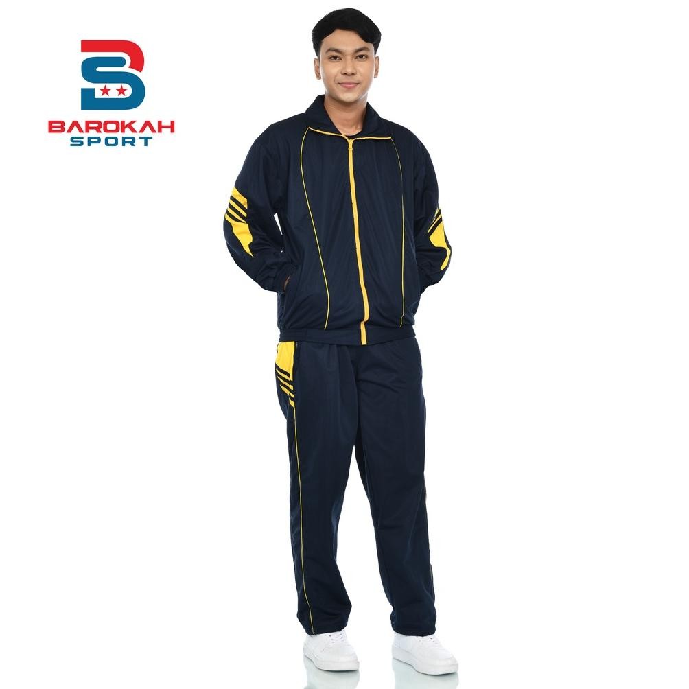 barokah sport/fashion pria/Jaket olahraga stelan/set olahraga jaket celana/jaket training/jaket tren