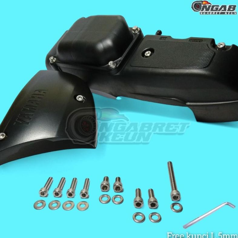 BAUT STAINLESS FULL SET COVER CVT DAN BAK CVT MIO SPORTY SMILE ORI STAINLESS 304 ANTI KARAT Nugi