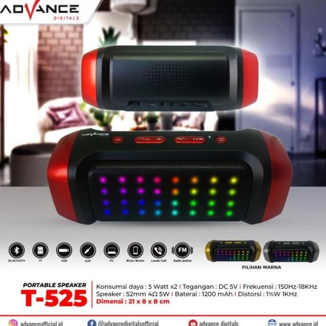 ,,,,,,,] Speaker Portable Advance T-525 Bluetooth Music Box