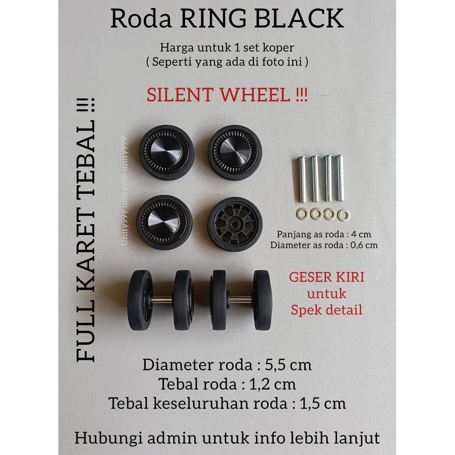 roda koper roda koper pengganti roda double wheel roda 360 roda putar