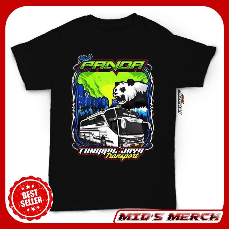 Ramai 8.8 Baju Kaos Anak Laki Perempuan Bus Kids Panda Tunggal Jaya Lv09