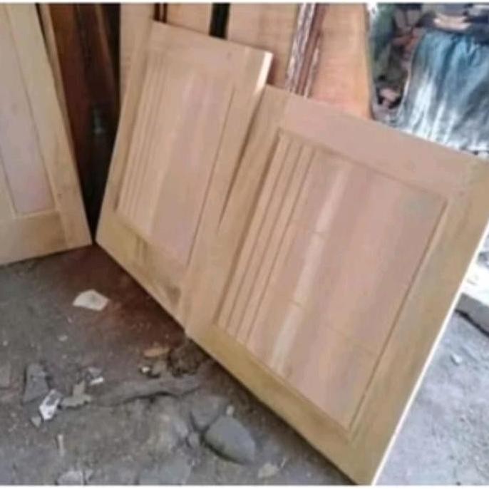 New  Puntu+Kusen Dapur Belah Dua Atas Bawa Pintu Kayu Mahoni