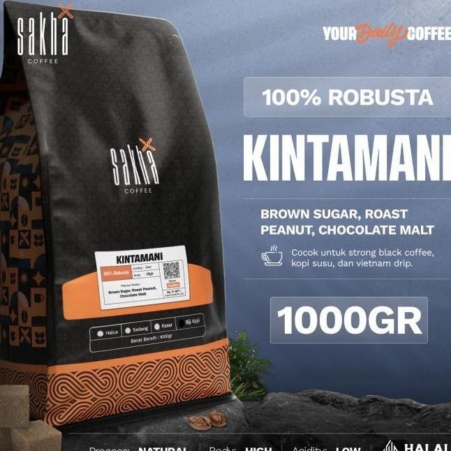 

PROMO BIJI KOPI BUBUK ROBUSTA BALI KINTAMANI COFFEE BEANS SAKHA ROASTERY 1KG