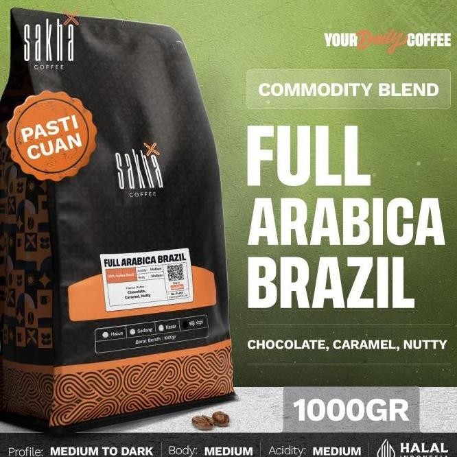 

PROMO BIJI KOPI ARABICA BRAZIL 1KG ESPRESSO COFFE BASED BY SAKHA COFFEE ROASTERY