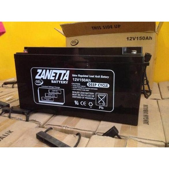 Aki kering / baterai UPS / aki VRLA GEL Zanetta 12V 150Ah