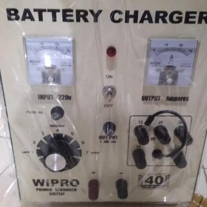 TERMURAH - Battery Charger 40 AHR Wipro