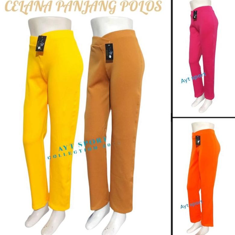PROMO CELANA SENAM WANITA PANJANG POLOS BAHAN TEBAL TERLARIS Nugi