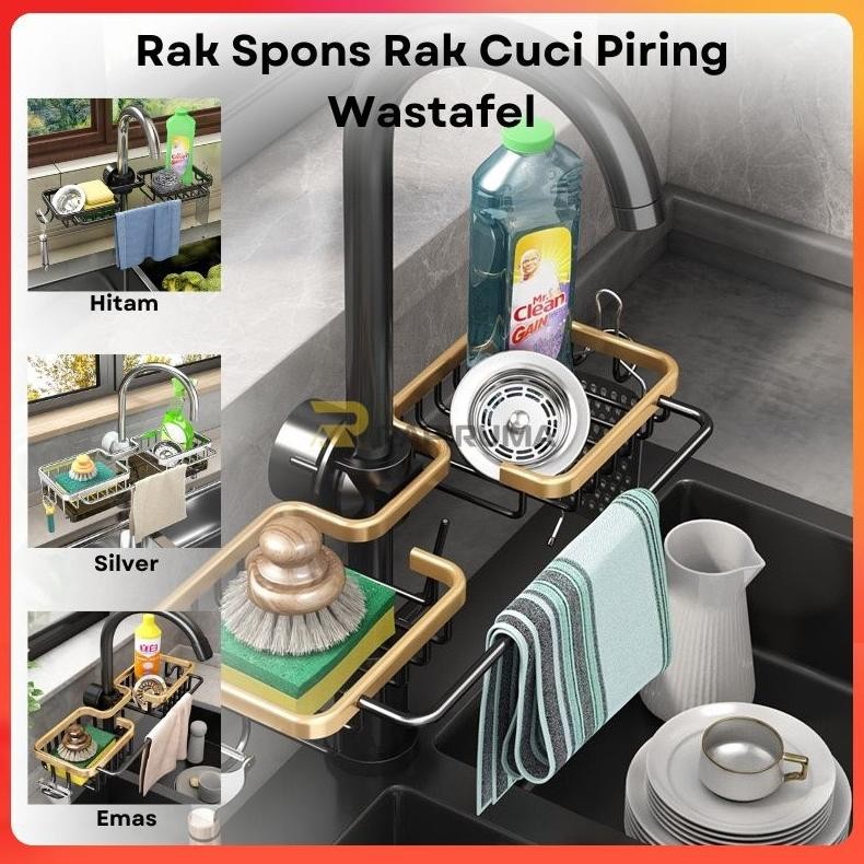 Termurah Rak Holder Sabun Cuci Piring / Rak Spons Rak Cuci Piring Wastafel / Rak Pengering Sabun Alu