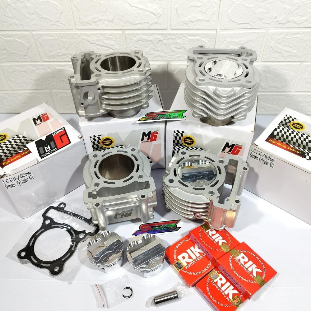Blokset Blok 62 63 6 66 68 Mg Racing Sirip Bore Up Mx 10 Vixion New R1V2 Xabre Harian Balap