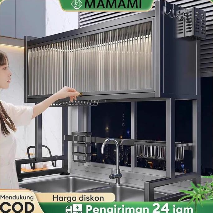 Rak Piring Wastafel Stainless Steel Rak wastafel cuci piring Rak pengering piring Rak dapur stainles