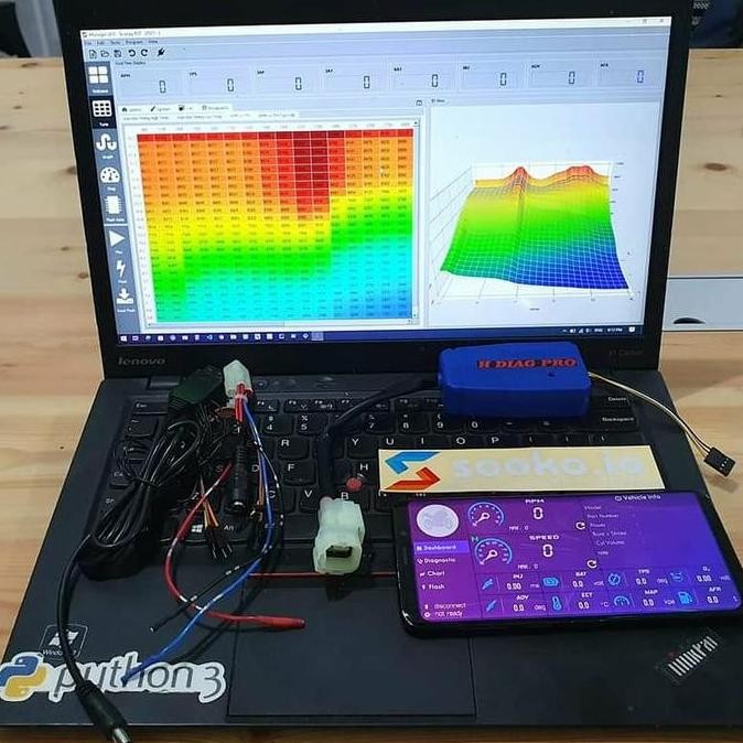 ALAT REMAP ECM/ECU HONDA SHINDENGEN KEIHIN VIA K-LINE HDIAG PRO ORIGINAL DAN TERPERCAYA