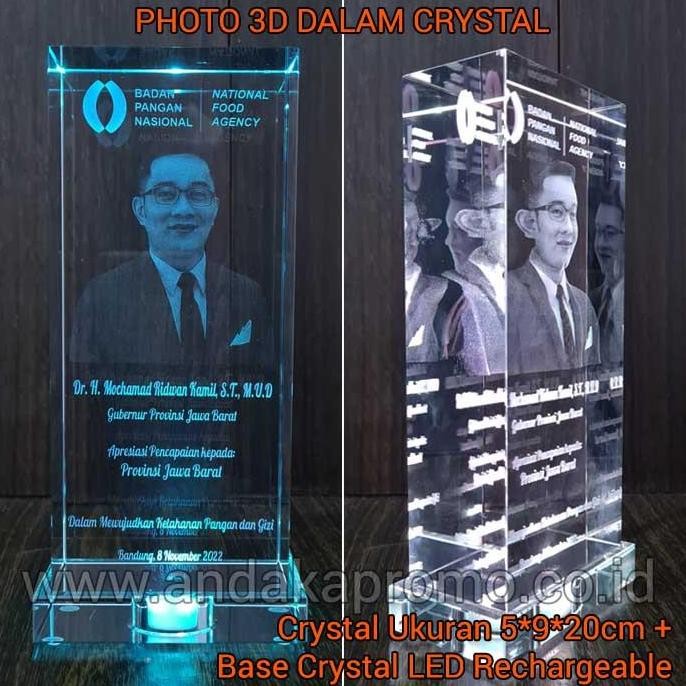 

Hadiah Kado Anniversary Crystal 3d Photo |Plakat Kristal 3 Dimensi
