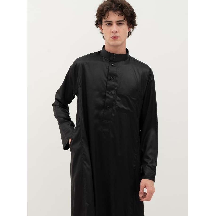 AL Haramain Jubah / Gamis Pria Remaja & Dewasa Viet Polos / Jubah AL Haramain | Abu Tua | Silver | A