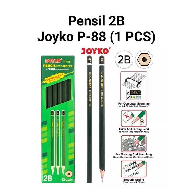 

Kualitas terbaik] Pensil 2B Joyko P-88 (1 PCS)