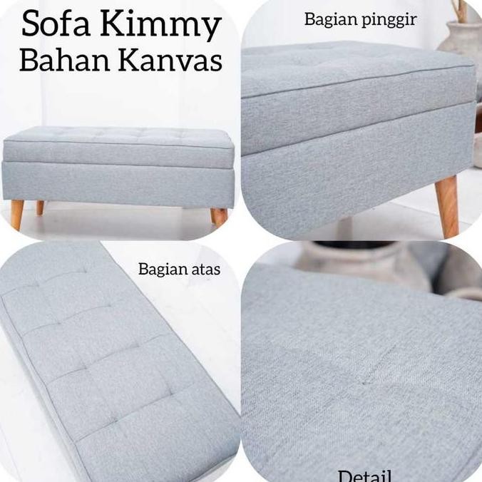 Oscar Kulit Sintetis - Sofa Minimalis / Bench Kotak / Sofa Kimmy Full Busa Empuk Seo