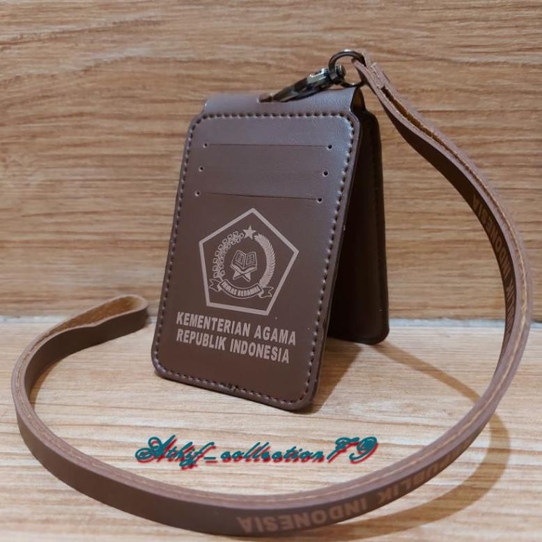 Tempat Id Card Kulit KEMENAG Lipat Holder Id Card KEMENAG Kulit Lipat