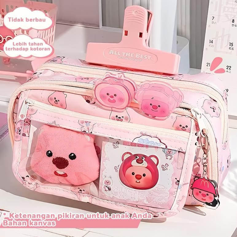 

Pinkbubbly.Ready-Tempat alat tulis kotak pensil aesthetic Tas PenaTempat Pencil Tas Pensil kapasitas besar Tas pensil pensil kapibala tas pensil loopy Tempat pensil aesthetic angoo
