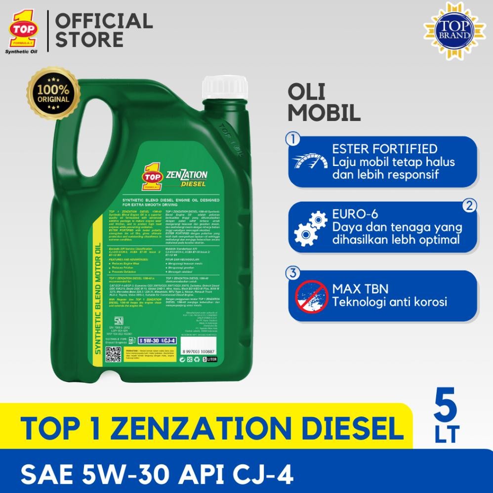 Oli Mobil ZENZATION DIESEL 5W-30 - 5 L