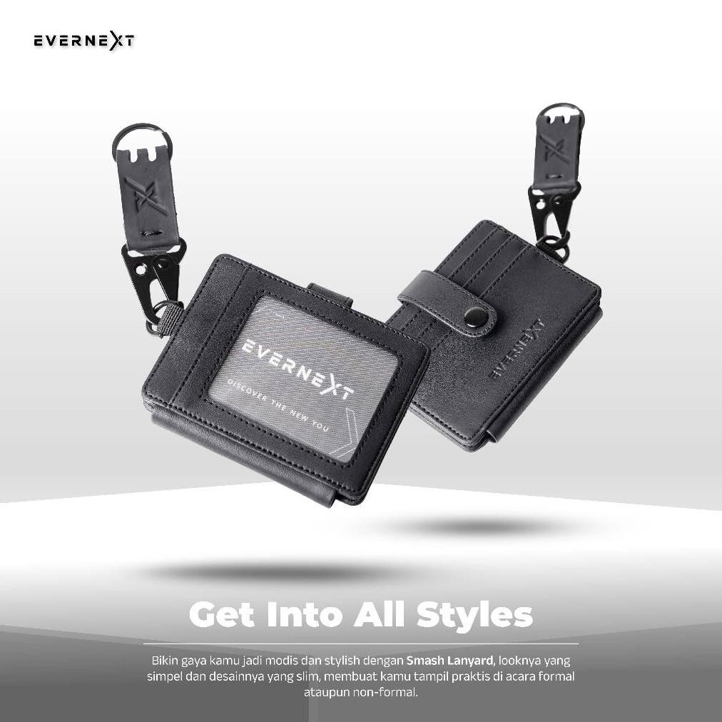 

Evernext - Lanyard Kartu ID Card Holder Name Tag Kantor Tas Kalung Dompet Kartu Gantung Smash
