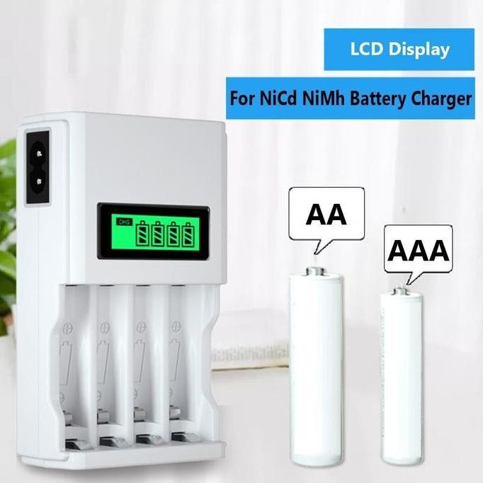 SALE CHARGER BATERAI LCD 4 SLOT AA AAA SUPER QUICK CHARGER LBX DIGITAL DISPLAY