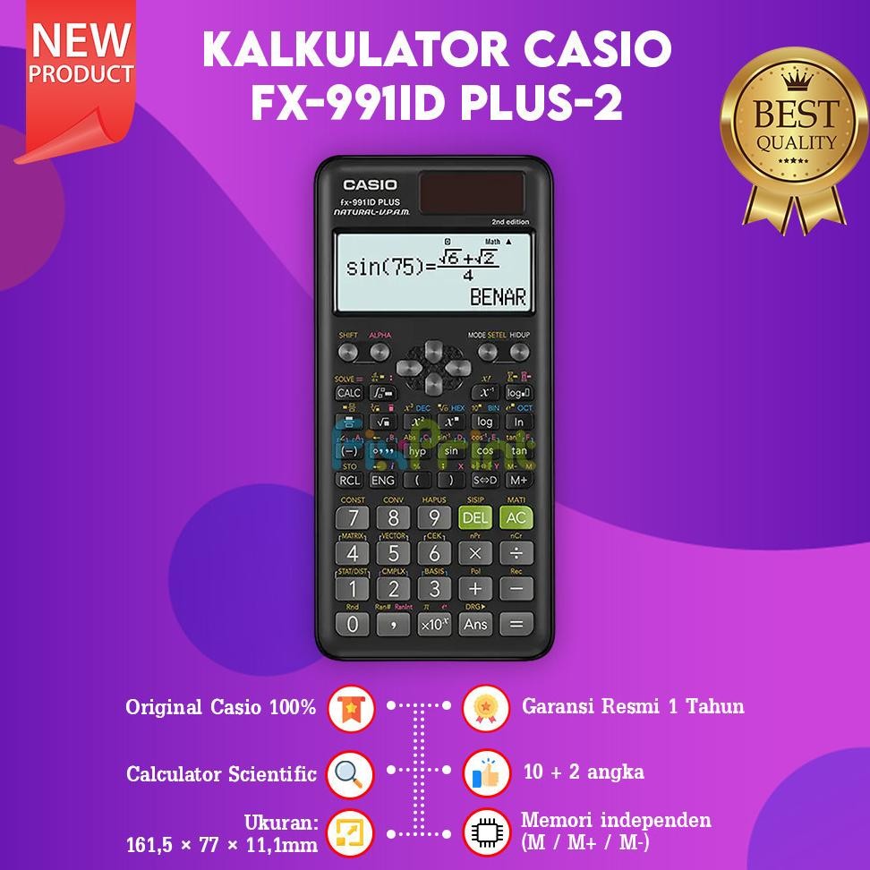 

Casio Kalkulator FX-991 ID Plus Scientific Calculator Casio