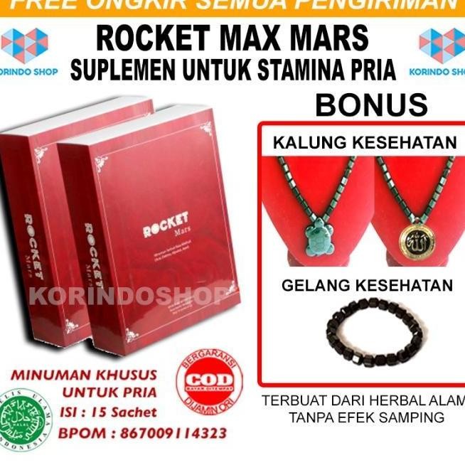 New Suplemen Pria Rocket Max Mars Bonus Gelang Gynsamyong High Quality