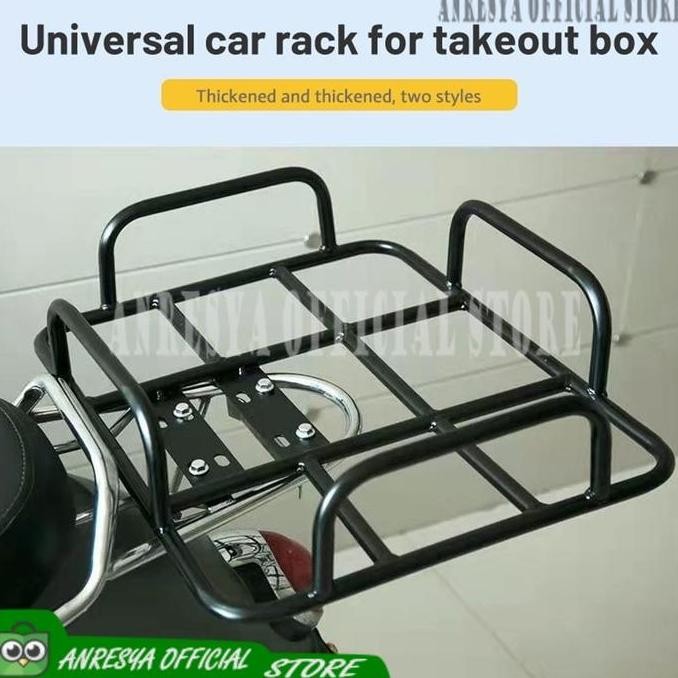 Besi Behel Belakang Motor Bracket Backrack Sambungan Besi Pegangan Motor Backrest Rak Belakang Unive