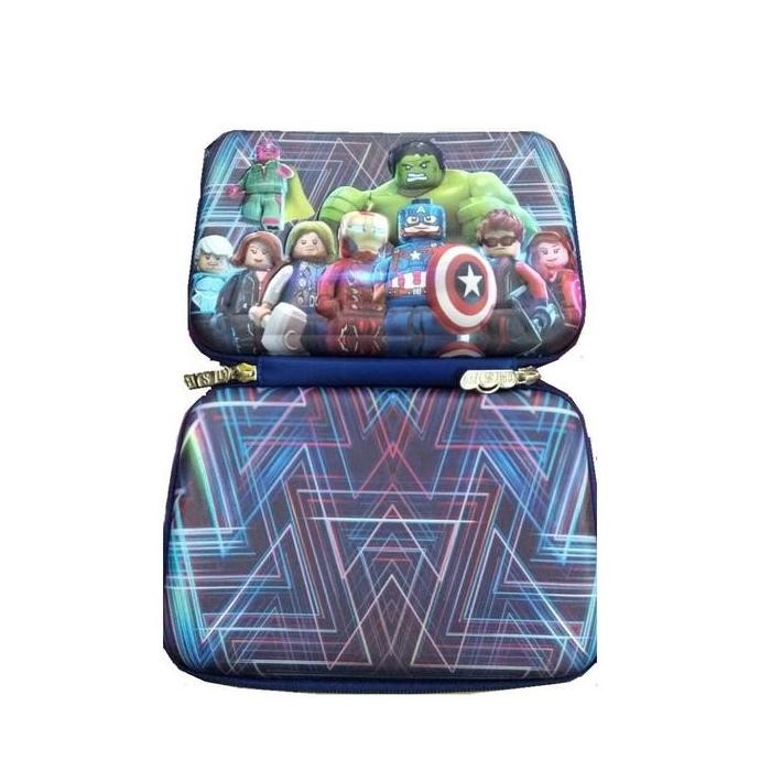 

Baru Tempat Pensil 3D Superhero Anak Hardcase Dua Sisi Batman Spiderman Ironman