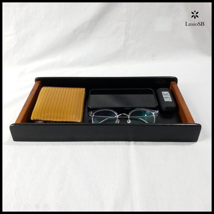 LusioSB Nampan Aesthetic Kayu Tray Kayu Hitam