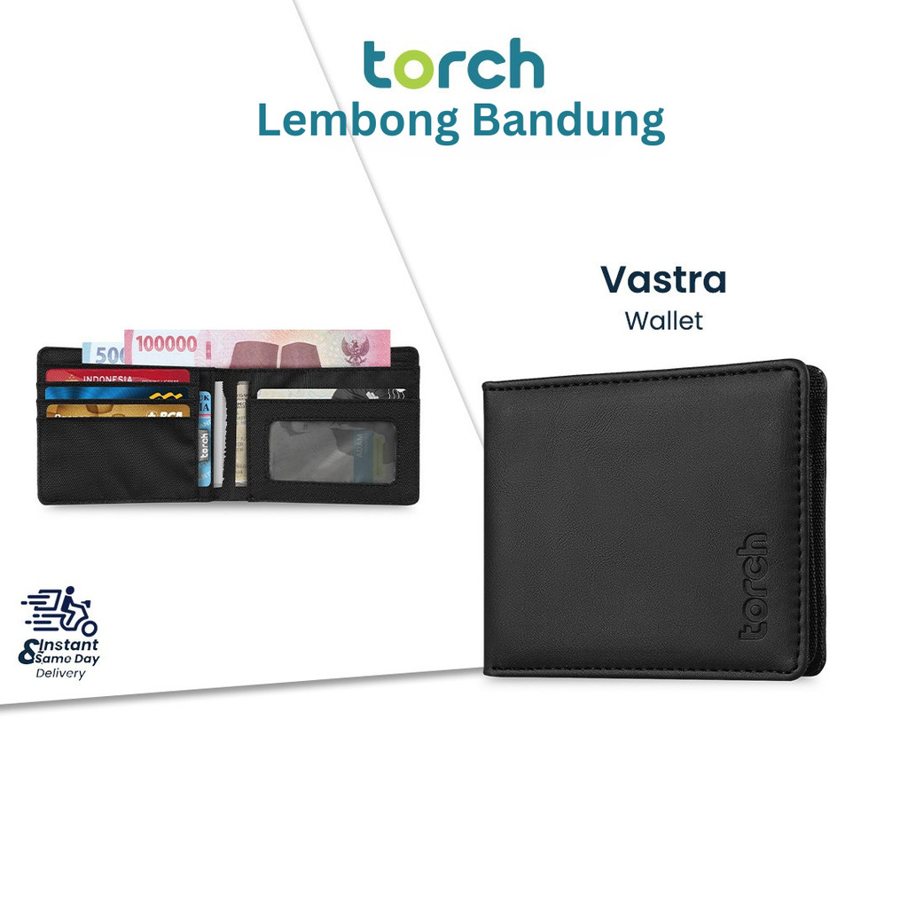 TORCH Vastra Dompet Simple Lipat Pria Wanita Tempat Kartu Uang STNK Karcis Kuat Tahan Air - Wallet W