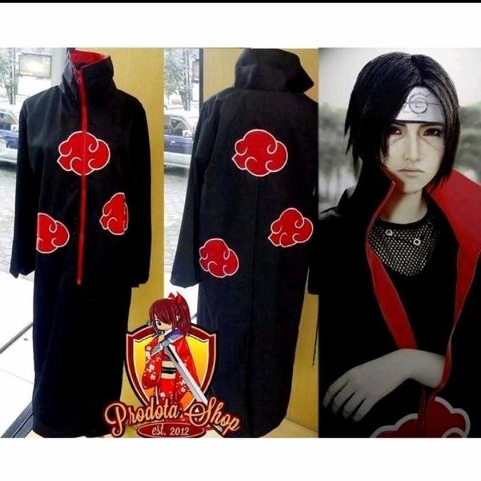 Jubah Akatsuki Dewasa | Krah Tinggi Premium