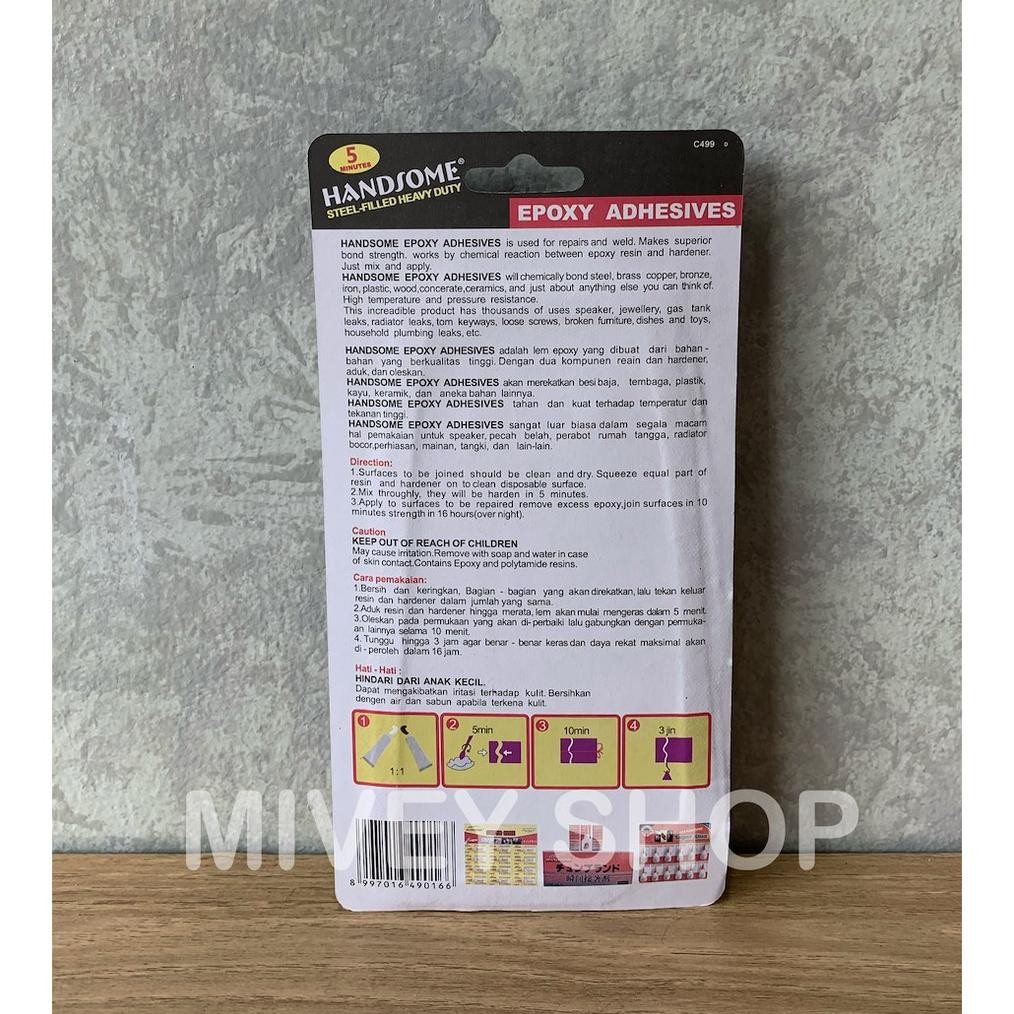 

Lem Handsome Epoxy/ Lem 5 Menit/ Epoxy Adhesive